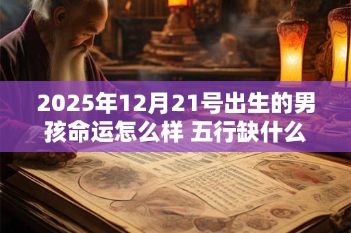 2025年12月21号出生的男孩命运怎么样 五行缺什么