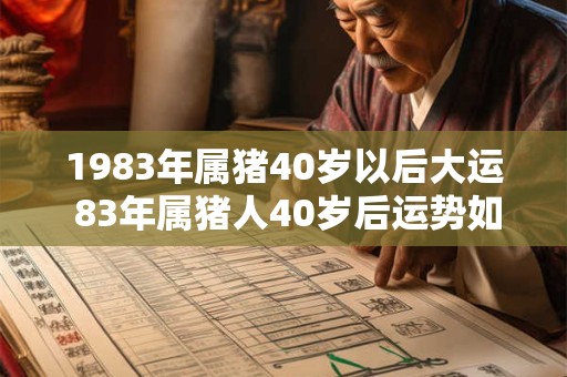 1983年属猪40岁以后大运 83年属猪人40岁后运势如何