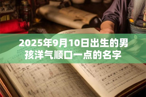 2025年9月10日出生的男孩洋气顺口一点的名字
