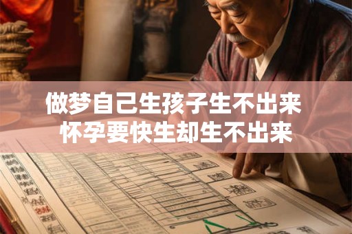 做梦自己生孩子生不出来 怀孕要快生却生不出来