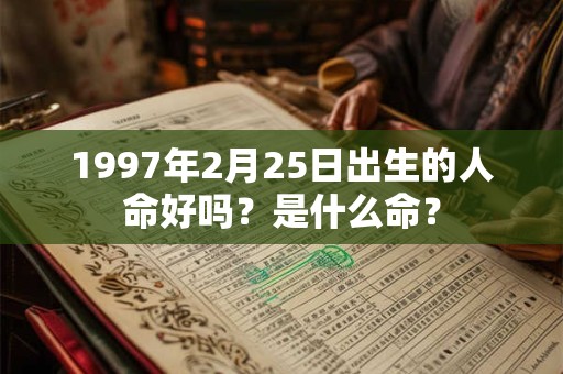 1997年2月25日出生的人命好吗？是什么命？