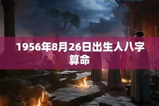 1956年8月26日出生人八字算命