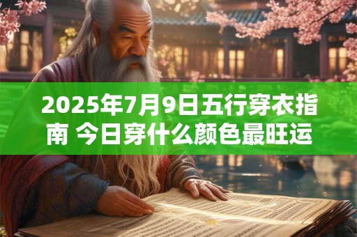 2025年7月9日五行穿衣指南 今日穿什么颜色最旺运