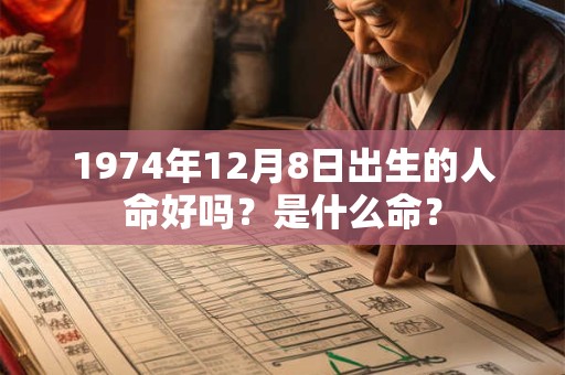 1974年12月8日出生的人命好吗？是什么命？