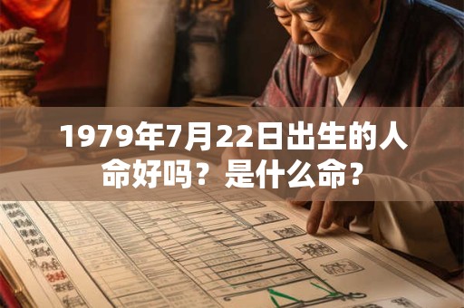 1979年7月22日出生的人命好吗？是什么命？