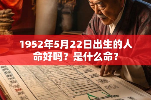 1952年5月22日出生的人命好吗？是什么命？