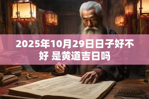 2025年10月29日日子好不好 是黄道吉日吗