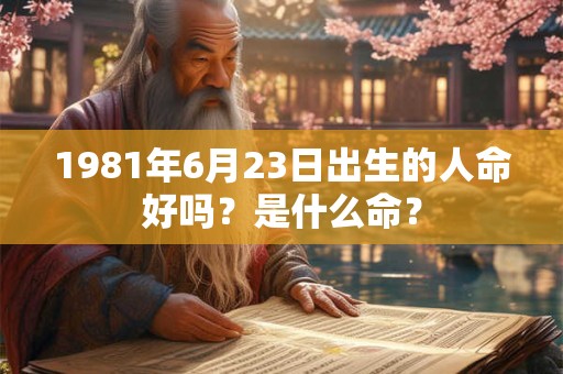 1981年6月23日出生的人命好吗？是什么命？