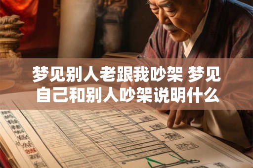 梦见别人老跟我吵架 梦见自己和别人吵架说明什么