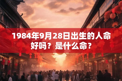 1984年9月28日出生的人命好吗？是什么命？