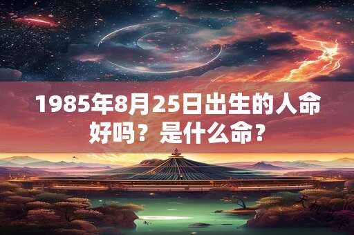1985年8月25日出生的人命好吗？是什么命？