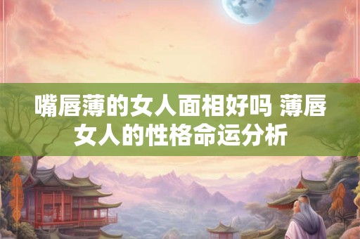 嘴唇薄的女人面相好吗 薄唇女人的性格命运分析