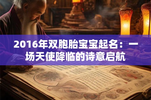 2016年双胞胎宝宝起名:一场天使降临的诗意启航 2016年双胞胎宝宝起名:一场天使降临的诗意启航