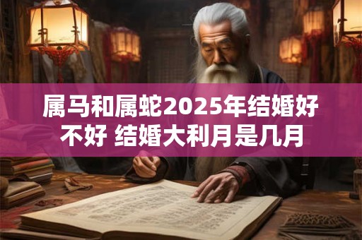 属马和属蛇2025年结婚好不好 结婚大利月是几月