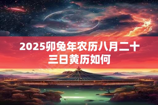 2025卯兔年农历八月二十三日黄历如何