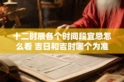 十二时辰各个时间段宜忌怎么看 吉日和吉时哪个为准