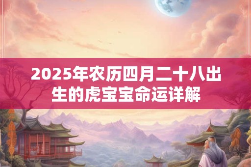 2025年农历四月二十八出生的虎宝宝命运详解
