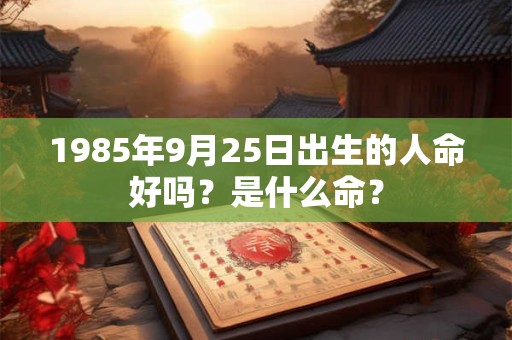 1985年9月25日出生的人命好吗？是什么命？