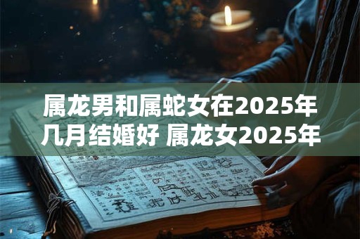属龙男和属蛇女在2025年几月结婚好 属龙女2025年感情运势