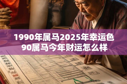 1990年属马2025年幸运色 90属马今年财运怎么样