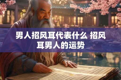 男人招风耳代表什么 招风耳男人的运势