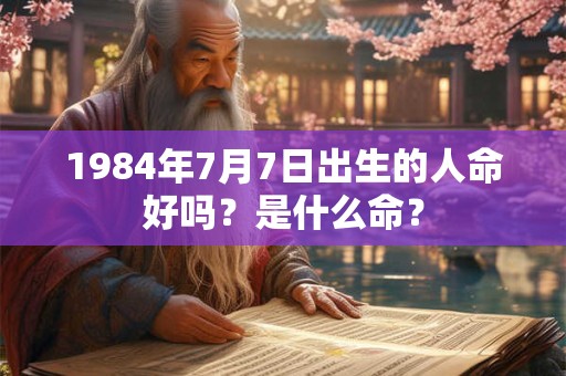 1984年7月7日出生的人命好吗?是什么命? 1984年7月7日出生的人命好吗?是什么命?