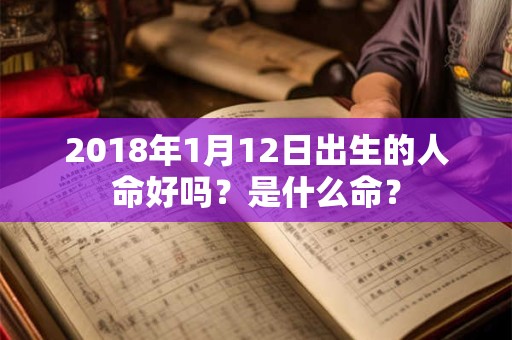 2018年1月12日出生的人命好吗？是什么命？