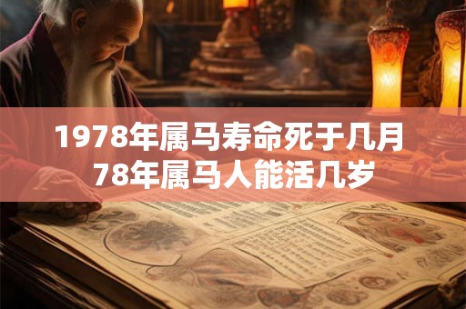 1978年属马寿命死于几月 78年属马人能活几岁