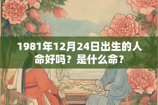 1981年12月24日出生的人命好吗？是什么命？