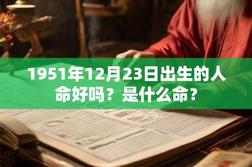 1951年12月23日出生的人命好吗？是什么命？