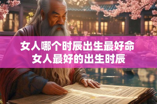 女人哪个时辰出生最好命 女人最好的出生时辰