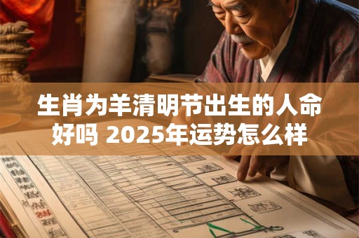 生肖为羊清明节出生的人命好吗 2025年运势怎么样