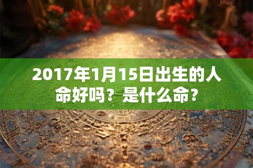 2017年1月15日出生的人命好吗？是什么命？