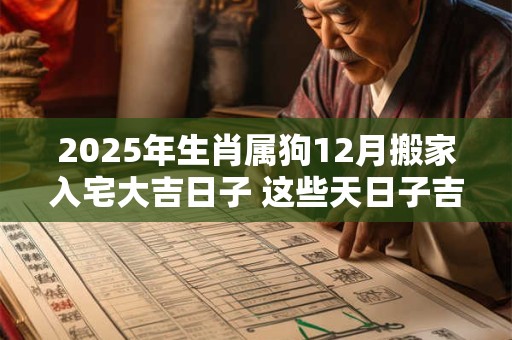 2025年生肖属狗12月搬家入宅大吉日子 这些天日子吉利