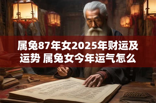 属兔87年女2025年财运及运势 属兔女今年运气怎么样