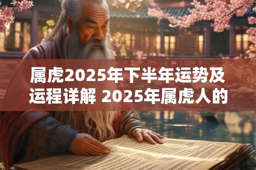 属虎2025年下半年运势及运程详解 2025年属虎人的全年每月运势