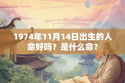 1974年11月14日出生的人命好吗？是什么命？