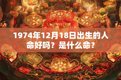 详细阅读:1974年12月18日出生的人命好吗?是什么命? 1974年12月18日出生的人命好吗?是什么命?