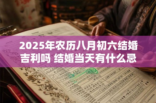 2025年农历八月初六结婚吉利吗 结婚当天有什么忌讳