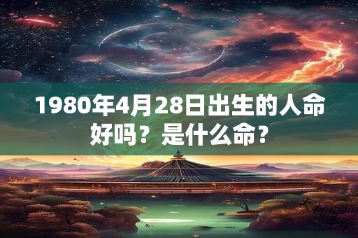 详细阅读:1980年4月28日出生的人命好吗?是什么命? 1980年4月28日出生的人命好吗?是什么命?