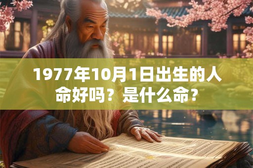 1977年10月1日出生的人命好吗？是什么命？