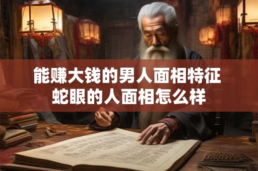 能赚大钱的男人面相特征 蛇眼的人面相怎么样