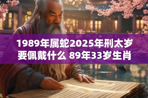1989年属蛇2025年刑太岁要佩戴什么 89年33岁生肖蛇犯太岁怎么化解
