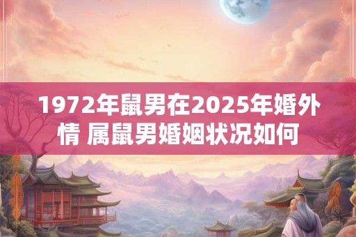 1972年鼠男在2025年婚外情 属鼠男婚姻状况如何