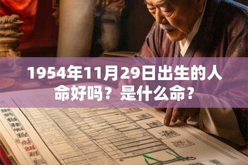 1954年11月29日出生的人命好吗？是什么命？