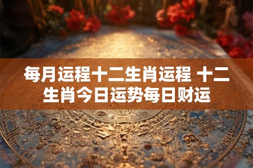 每月运程十二生肖运程 十二生肖今日运势每日财运