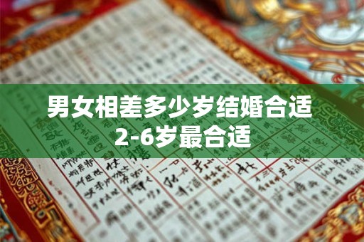 男女相差多少岁结婚合适 2-6岁最合适 男女相差多少岁结婚合适 2-6岁最合适