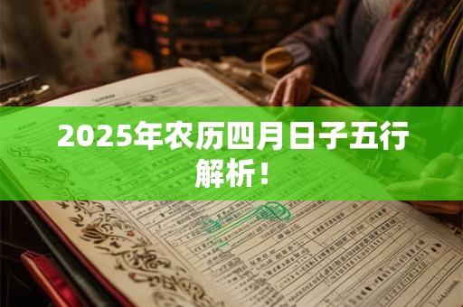 2025年农历四月日子五行解析！