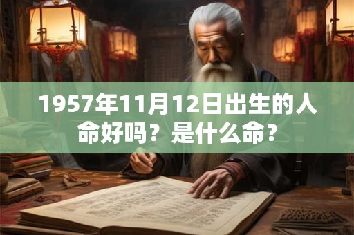 1957年11月12日出生的人命好吗？是什么命？