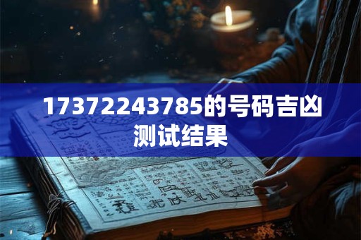 17372243785的号码吉凶测试结果